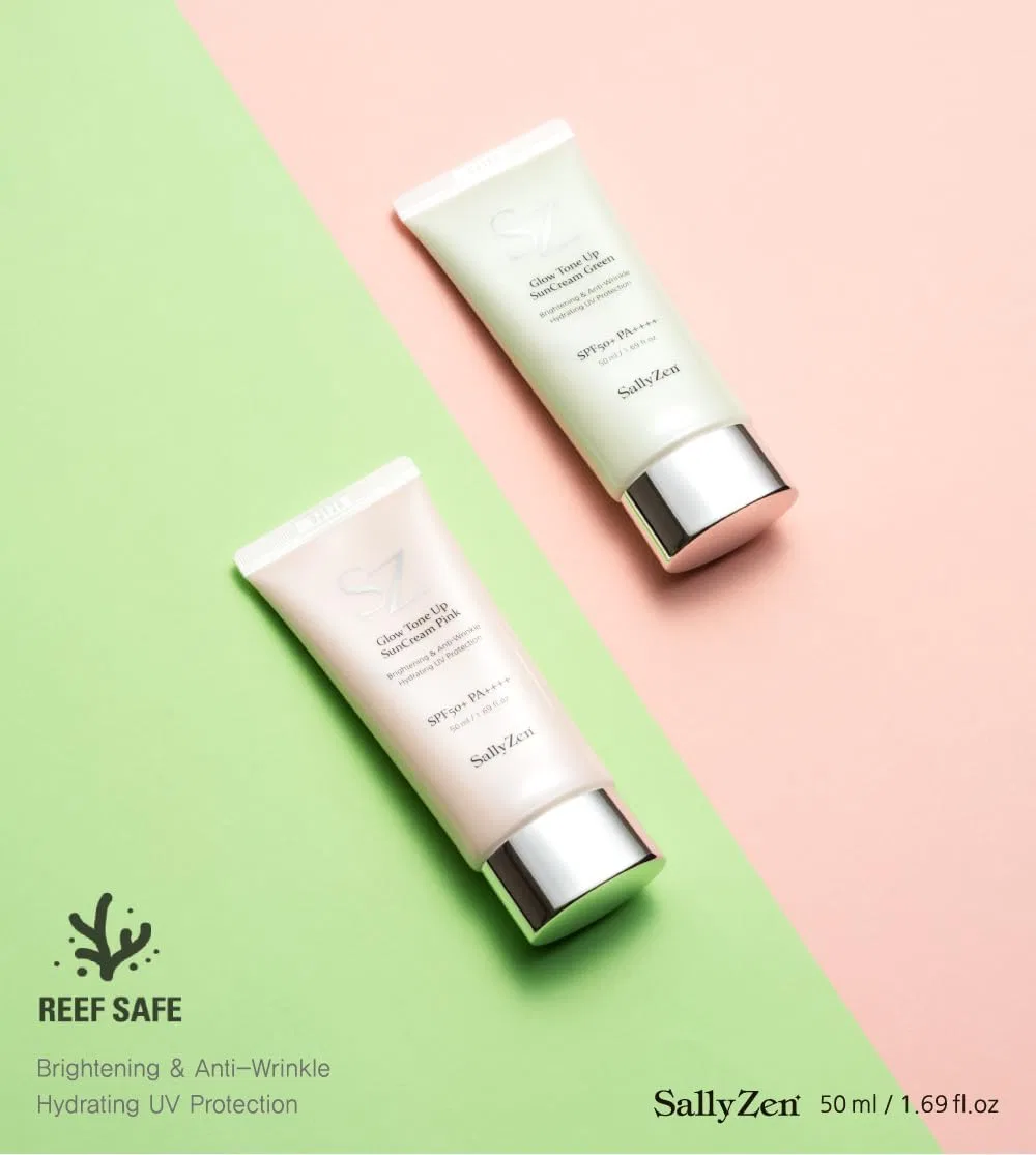Солнцезащитный крем для лица Glow Tone Up SPF50+ PA++++ SallyZen, 50 мл, розовый