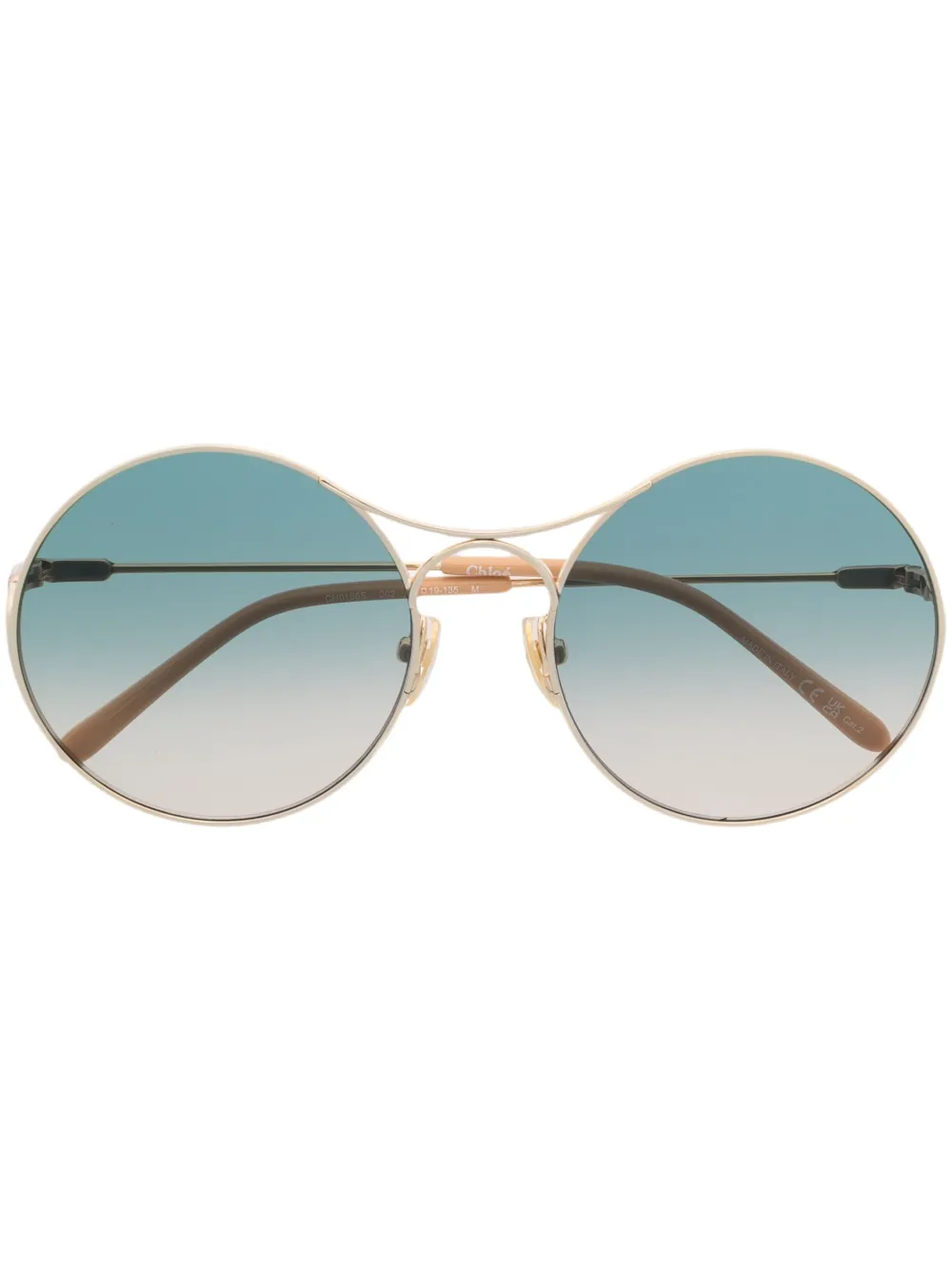 

Солнцезащитные очки в круглой оправе с логотипом Chloé Eyewear, золотой