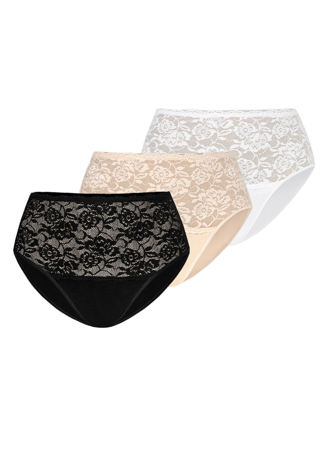 

Трусы Teyli 3er Pack: Hohe Taille Baumwoll mit Spitze Violetta, разноцветный