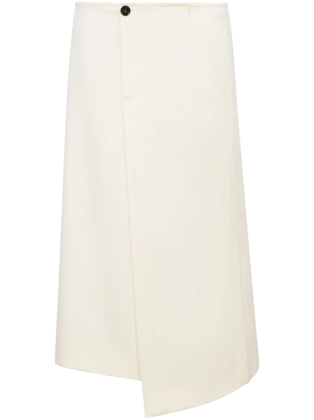 

Юбка-халат из шерстяной ткани Twill Suiting Proenza Schouler, белый