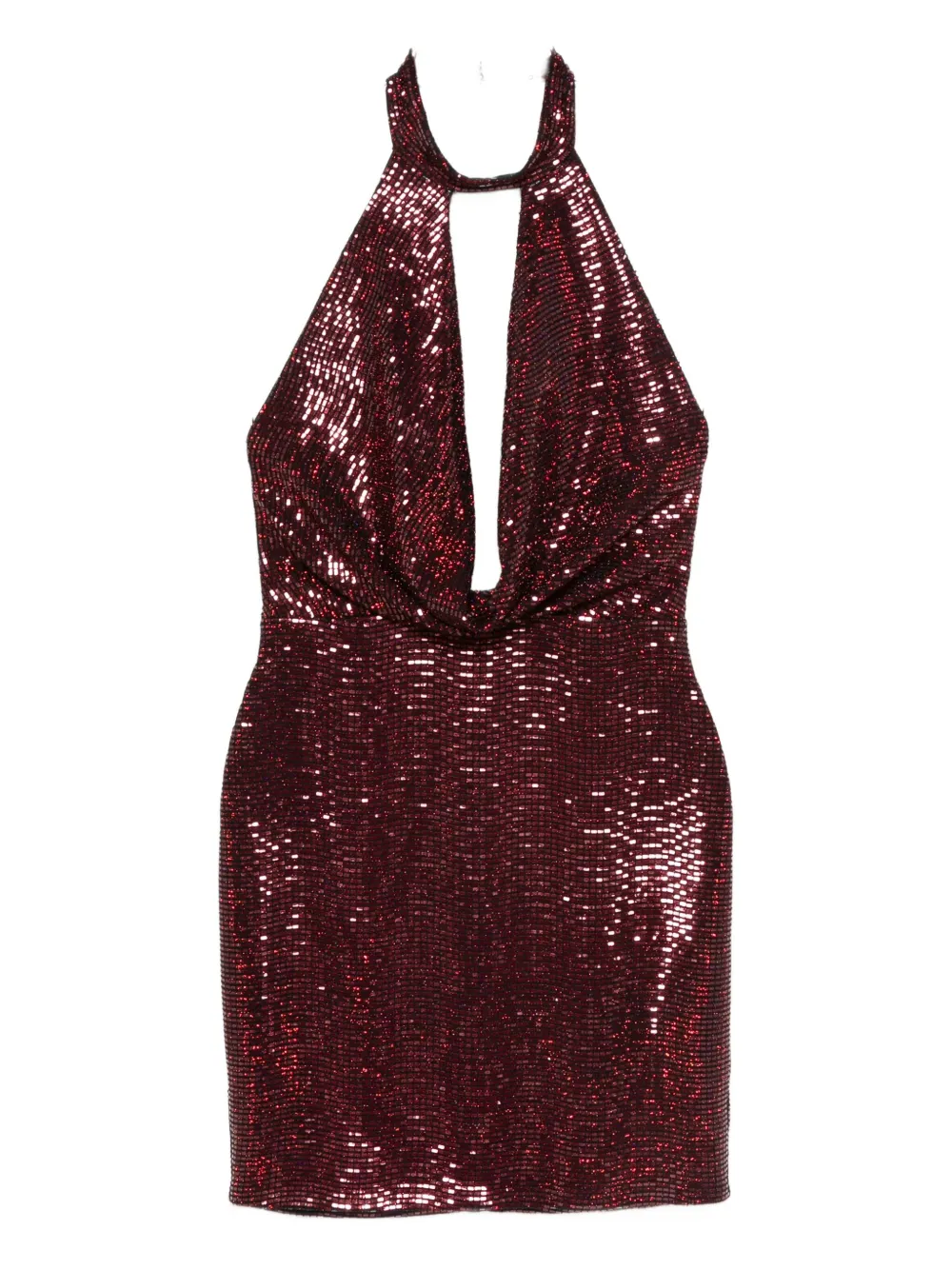 

Платье с пайетками на шее-халтер Aniye By, красный