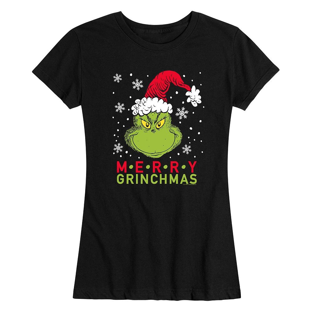 

Футболка «Доктор Сьюз» для юниоров Merry Grinchmas Licensed Character, черный