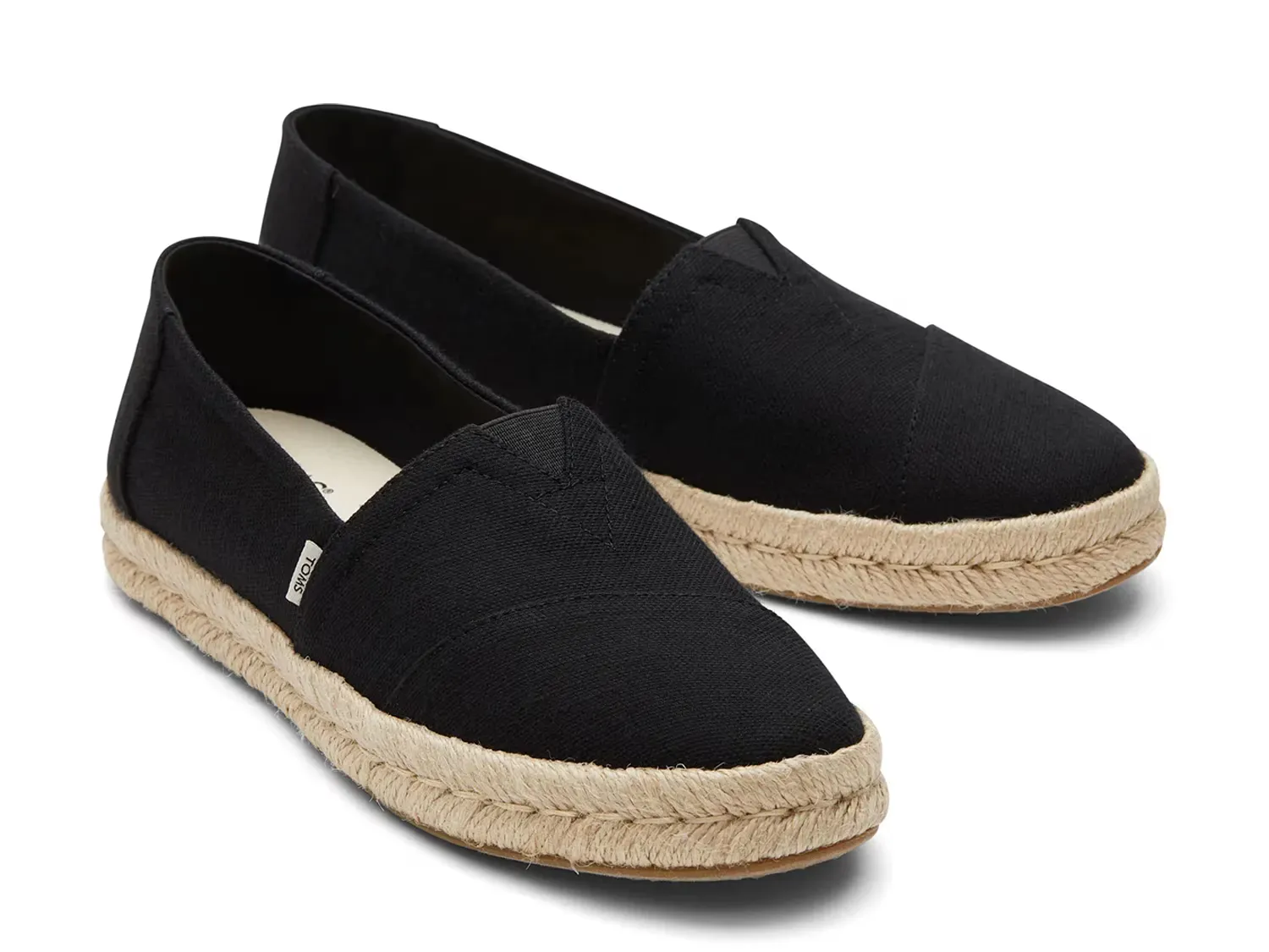Эспадрильи Alpargata Rope Slip-On - женские Toms, Black — фото 2