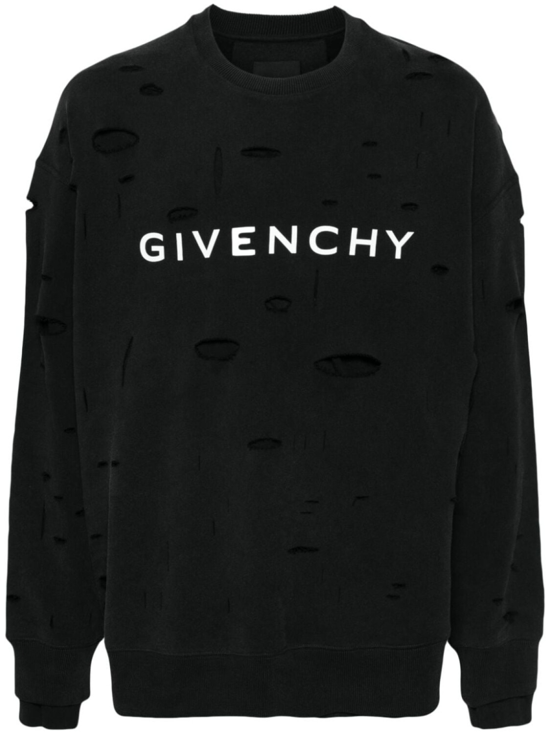 

Толстовка с логотипом и прорезями Givenchy, черный