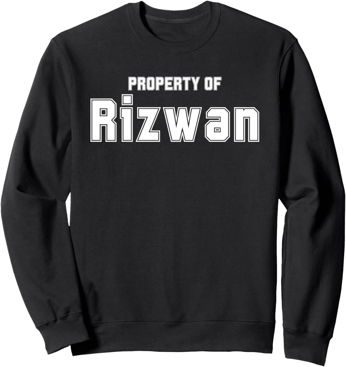 

Забавная толстовка с азиатским именем Ризван. Подарок для мусульманина Funny Asian Name Gifts Property Of Co., черный