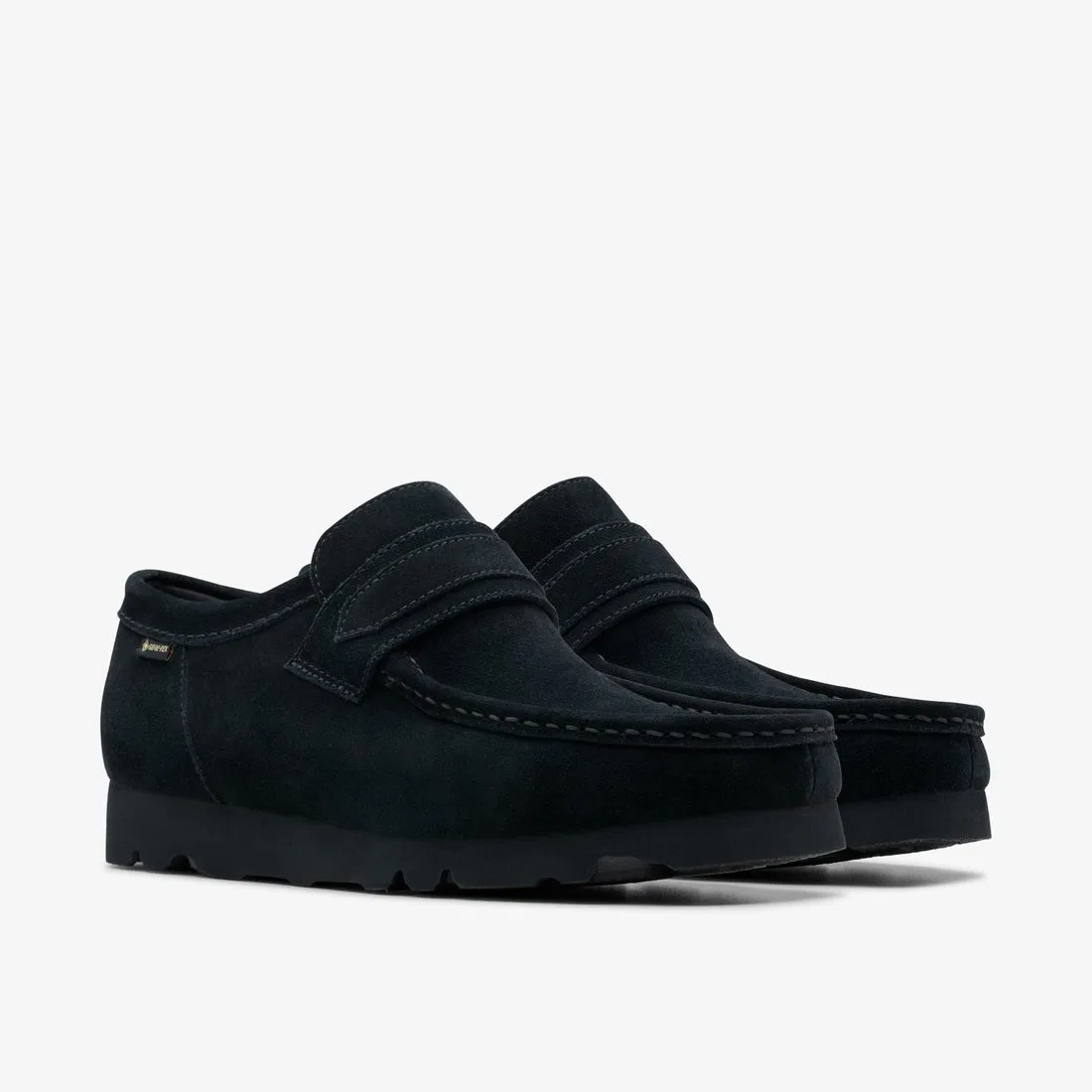 Унисекс туфли Clarks Walla Loafer GTX замшевые чёрные — фото 3
