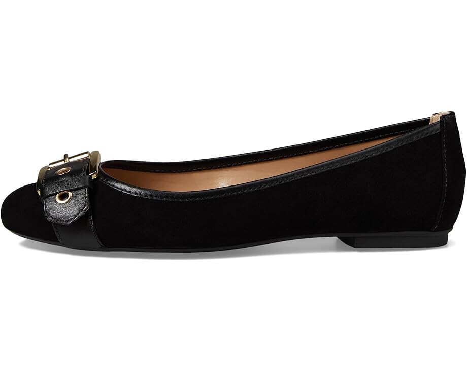 Туфли на плоской подошве French Sole Ditto, черный замшевый — фото 4