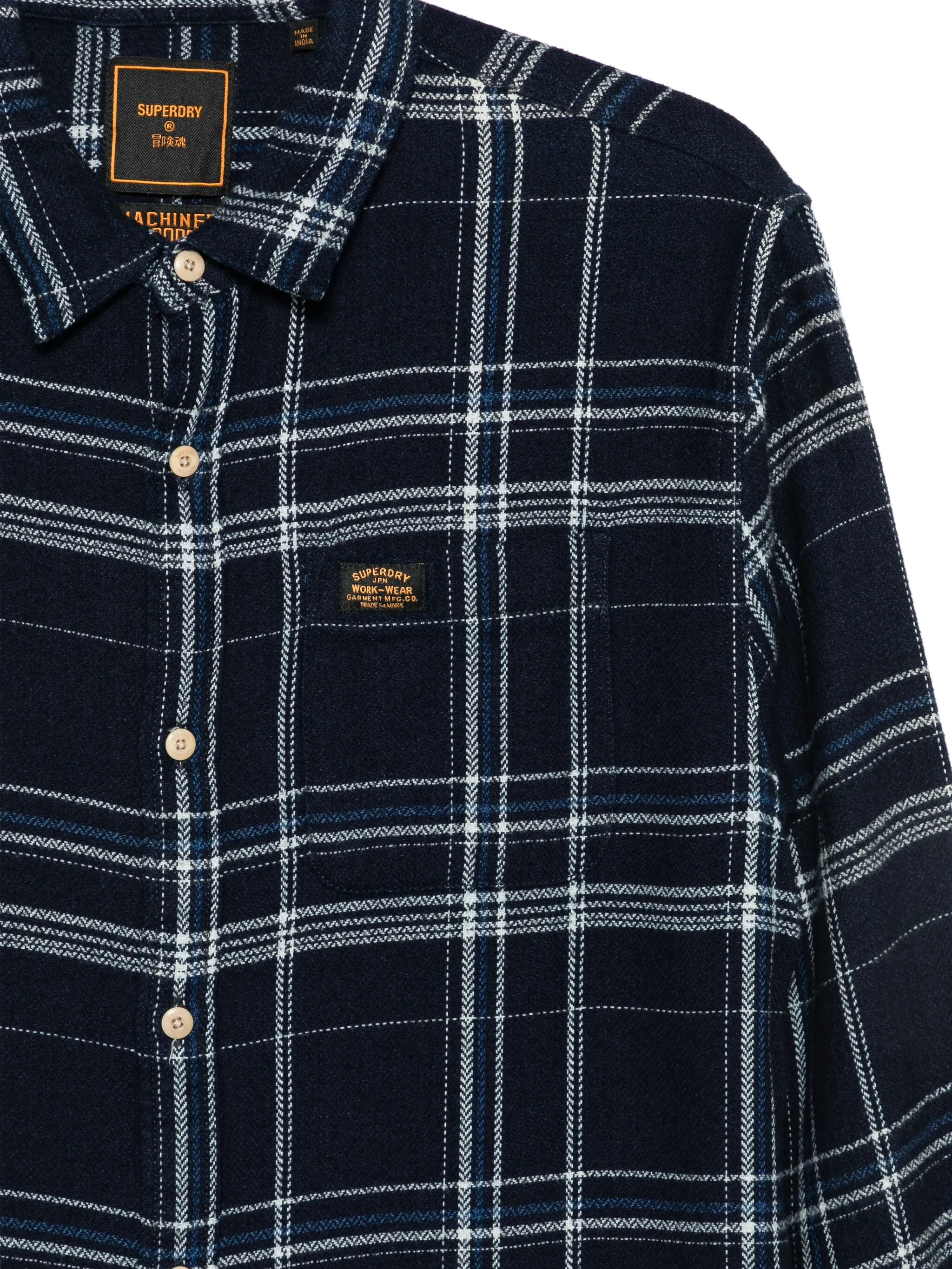 Клетчатая рубашка Superdry, синий — фото 3