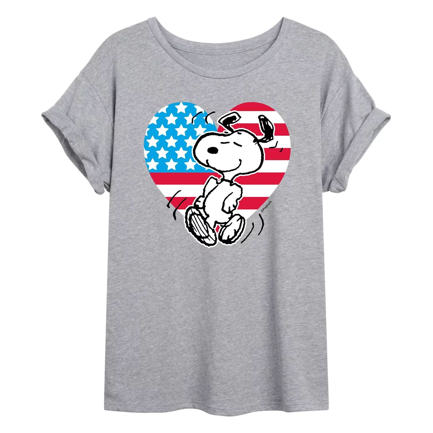 

Струящаяся футболка с сердечком и флагом Peanuts для юниоров Licensed Character