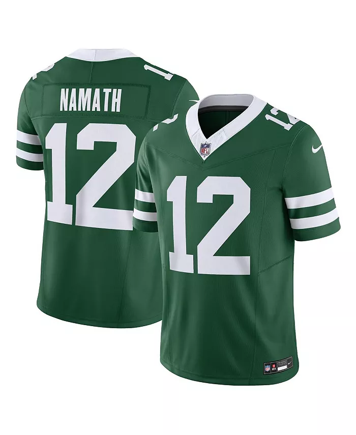 

Мужская лимитированная джерси New York Jets Vapor F.U.S.E. Joe Namath Legacy Nike, зеленый