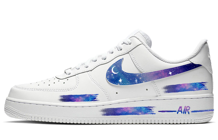 Кроссовки Nike Air Force 1 Skateboard Shoes Women's Low-Top White Blue
