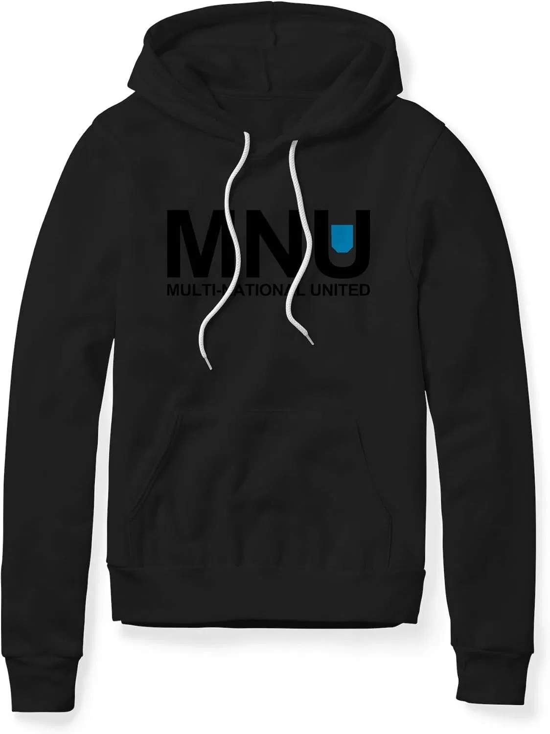 Флисовая худи с капюшоном, MNU Logo, District 9, черный