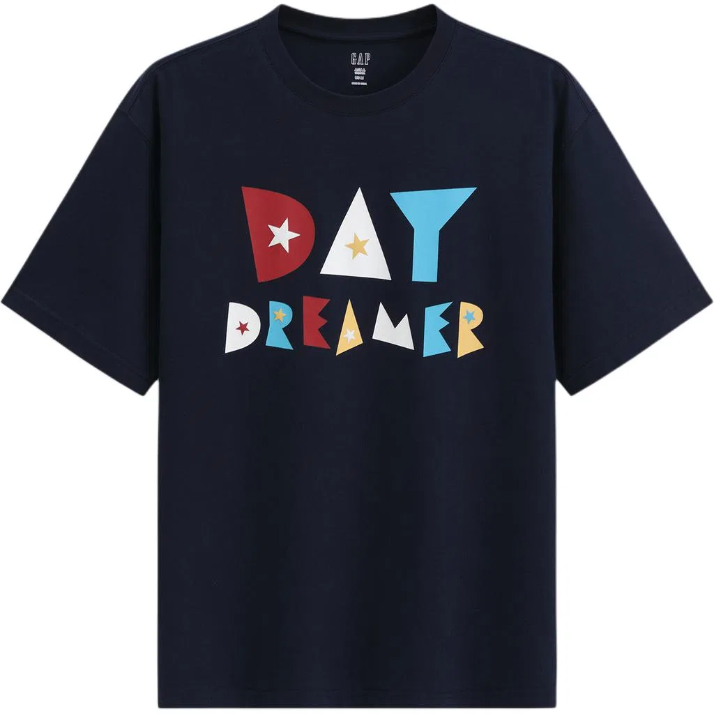 Футболка унисекс crew neck GAP, White — фото 3