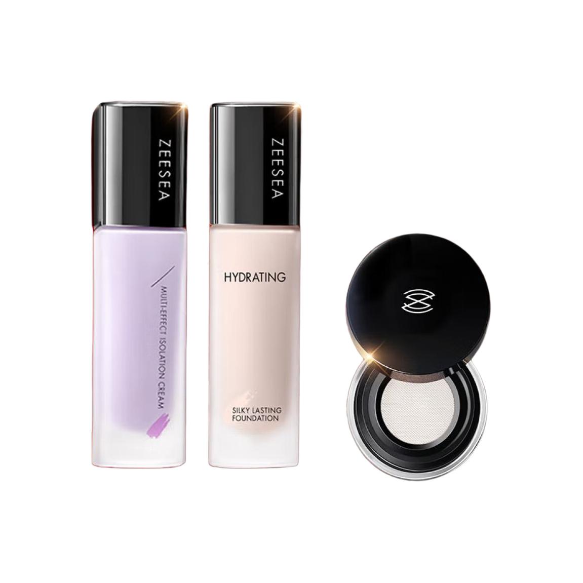 ZEESEA Набор макияжа multi effect correcting foundation для выравнивания тона кожи, маскировки поров и осветления, комплект из трех предметов — фото 3