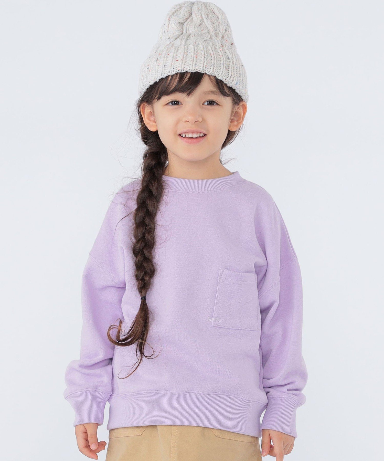 Детская футболка SHIPS 100~160 см / Свитшот с микрологотипом SHIPS KIDS, Lavender — фото 2