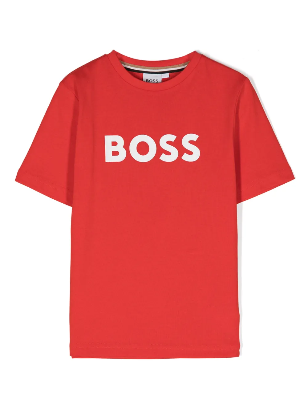 

Футболка с логотипом BOSS Kidswear, красный