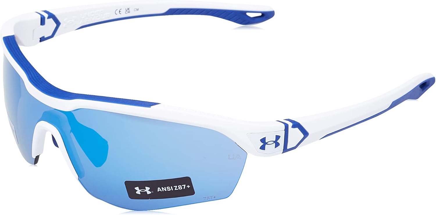 

Under Armour мужские солнцезащитные очки Ua Yard Pro Shield, Matte White/Blue Tuned