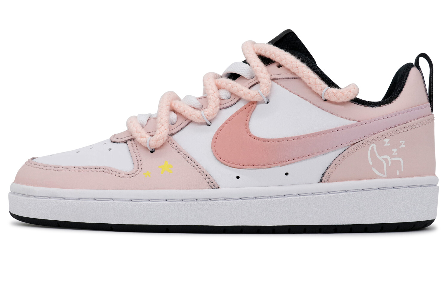 

Кроссовки Nike Court Borough Skateboarding Shoes Women's Low-top Yellow/White, цвет Nap time girl