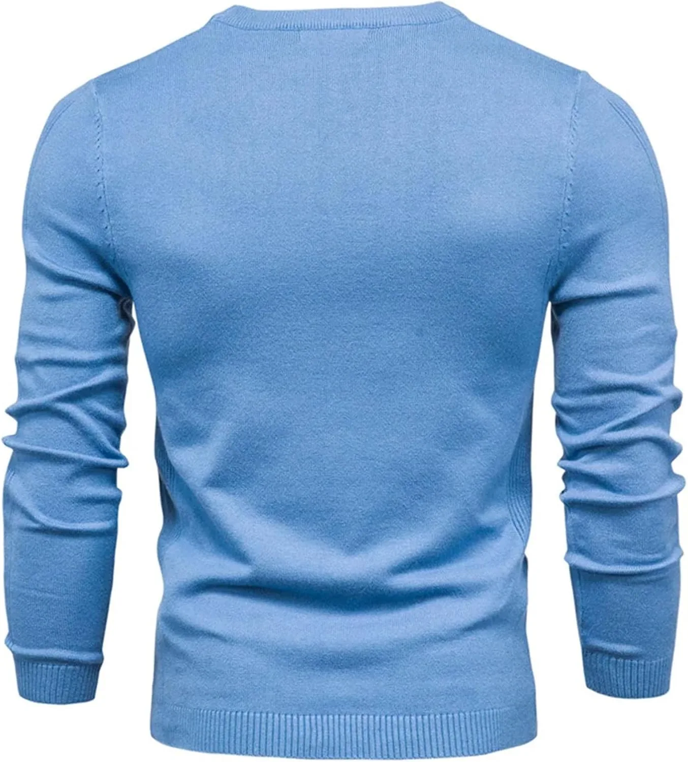 Толстовка мужская O-Neck, однотонная, теплая, с длинными рукавами — фото 3