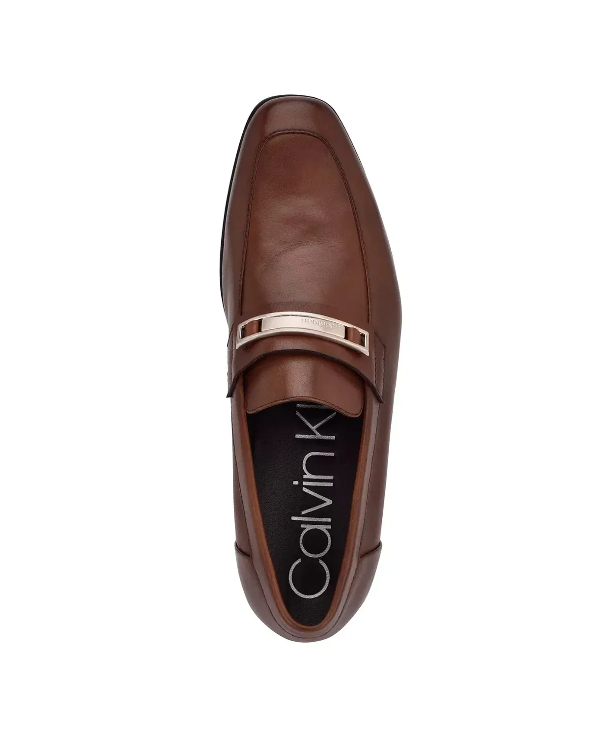 Мужские лоферы Calvin Klein Jameson из коричневой кожи, без шнурков, классические туфли HTAT334 — фото 3