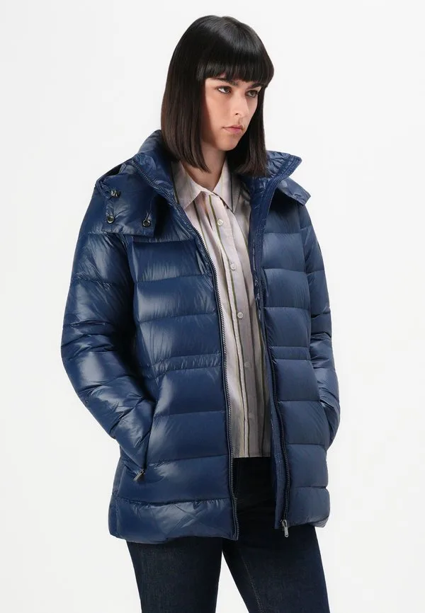 Глянцевый жилет, пуховое пальто Tommy Hilfiger, Dark Night Navy — фото 4
