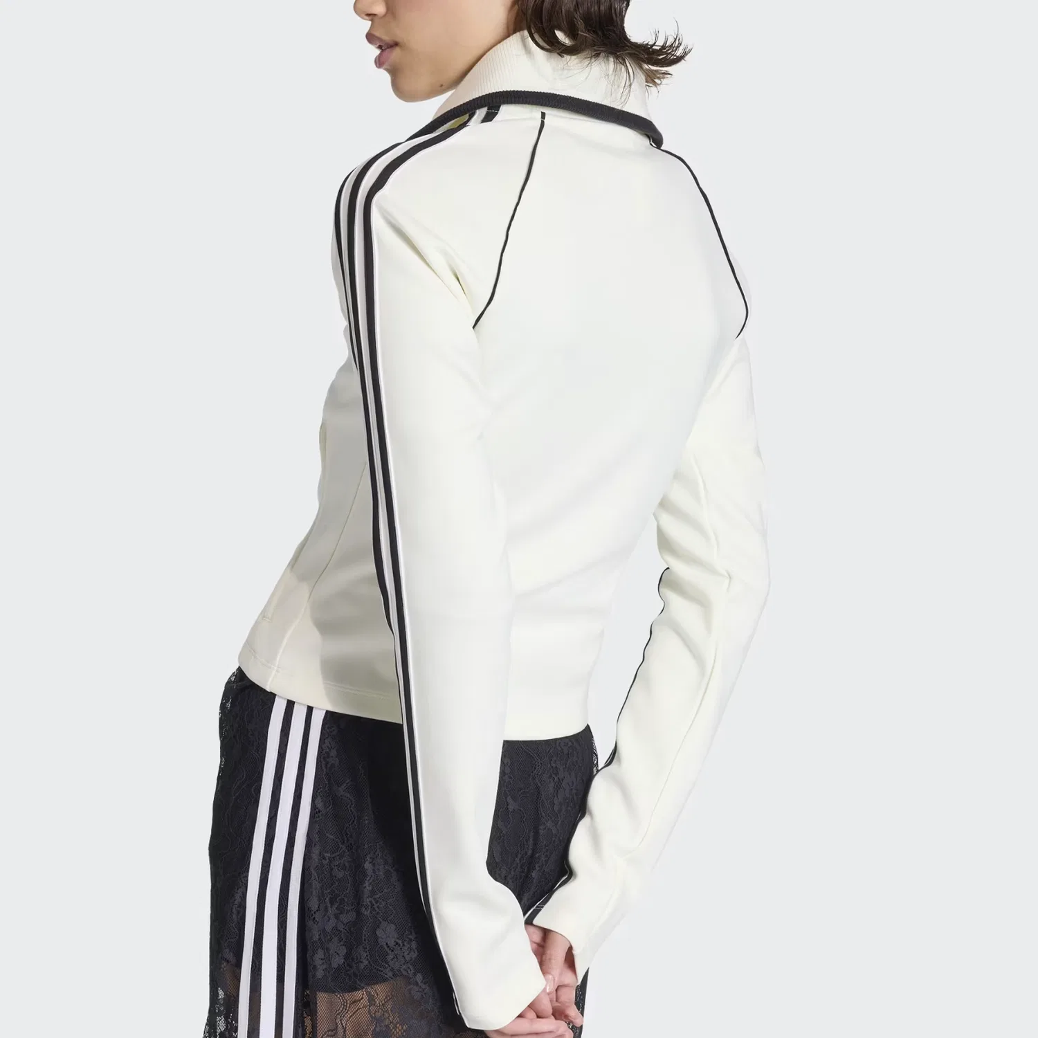Свитшот на молнии с полосками Adidas Originals Ecru — фото 4