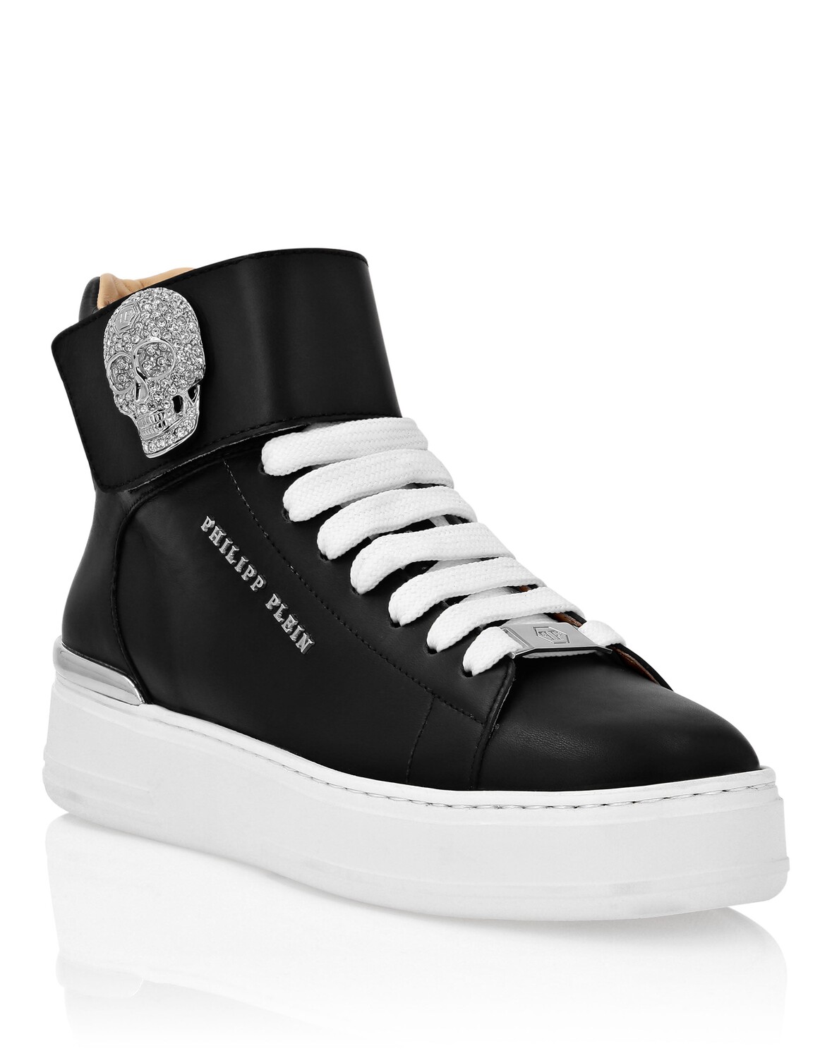 

Высокие кроссовки Crystal Skull с кристаллами Philipp Plein, черный