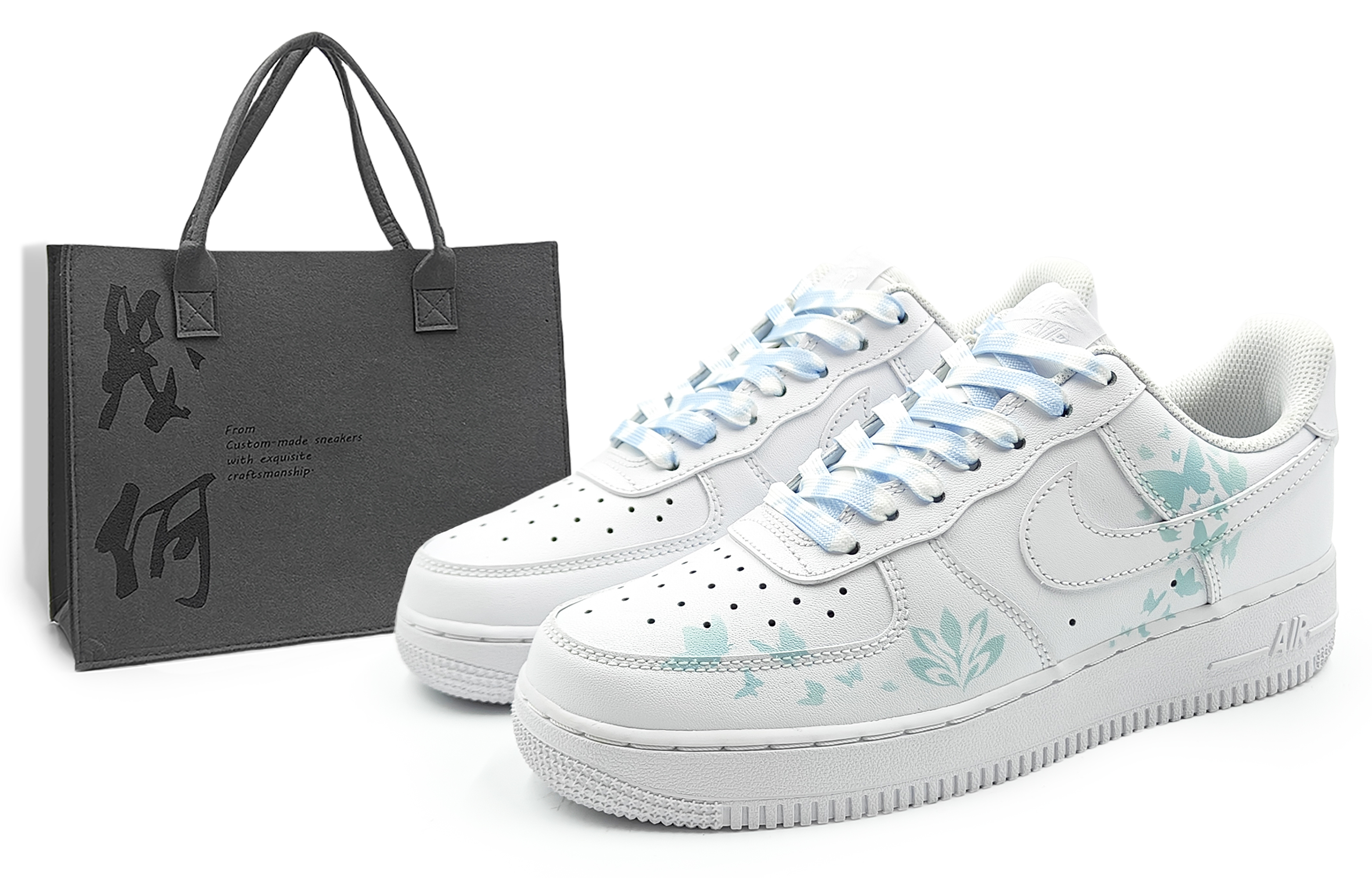 

Nike Кроссовки Air Force 1 для скейтбординга, износостойкие, низкие, мужские, сине-белые