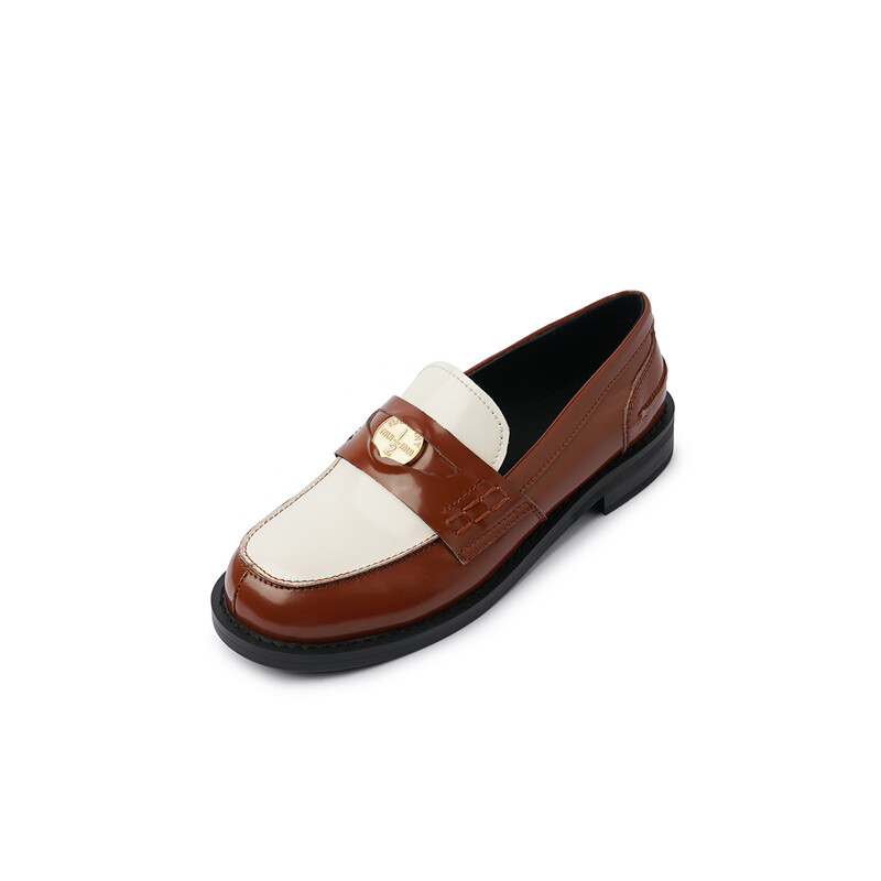 

Лоферы женские Pwpj, цвет Brown + white
