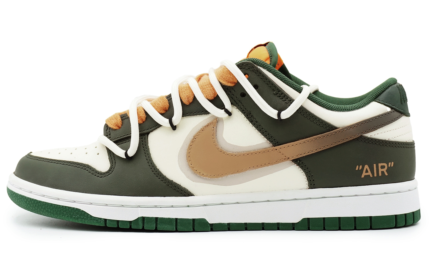 

Кроссовки Nike Dunk Skateboard Shoes Men Low-Top Green/Orange/White