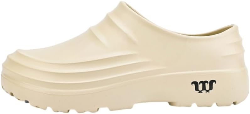 

Мужские однотонные сабо, противоскользящая обувь, для работы на кухне и в больнице Fmshi, слоновая кость