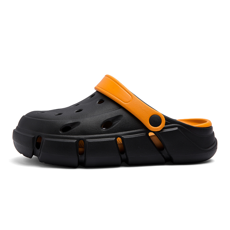 Классические клоги Unisex CariteSport, черно-оранжевые — фото 3