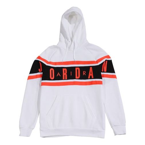 

Толстовка Air Jordan Air logo Printing Fleece Pullover White, белый