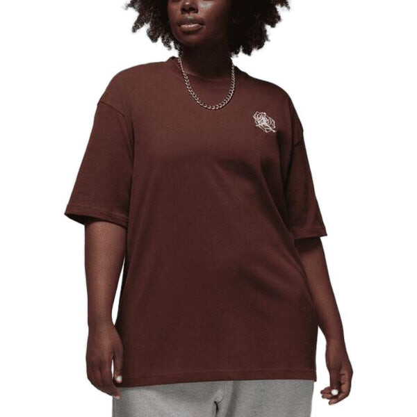 Футболка (WMNS) Air Jordan x Teyana Taylor Vintage T-shirt 'Earth', цвет earth/sail — фото 3