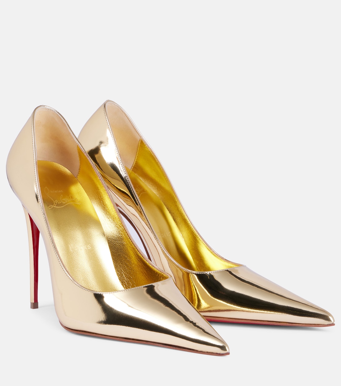 Туфли Kate Max из зеркальной кожи Christian Louboutin, золотой