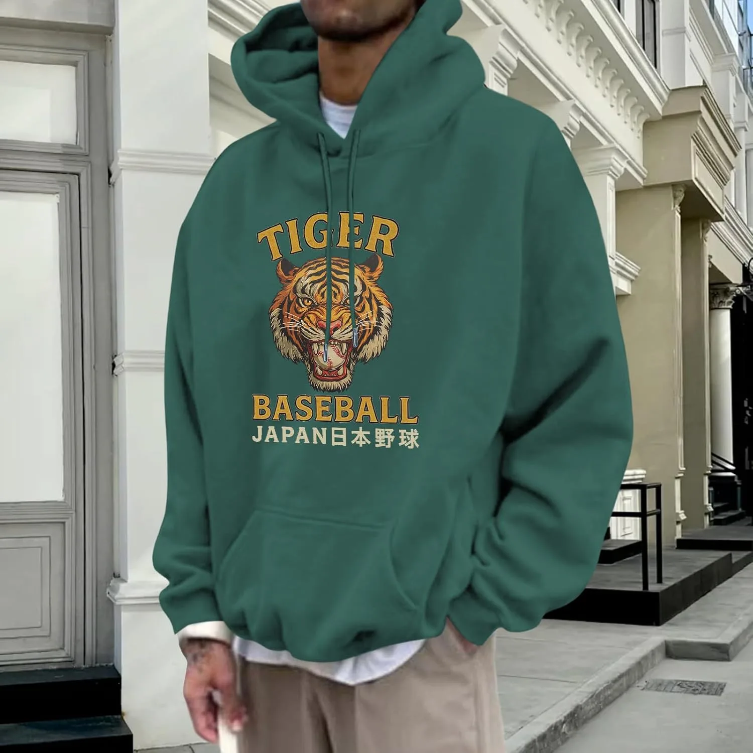 Оверсайз худи мужское Japan Baseball — фото 3