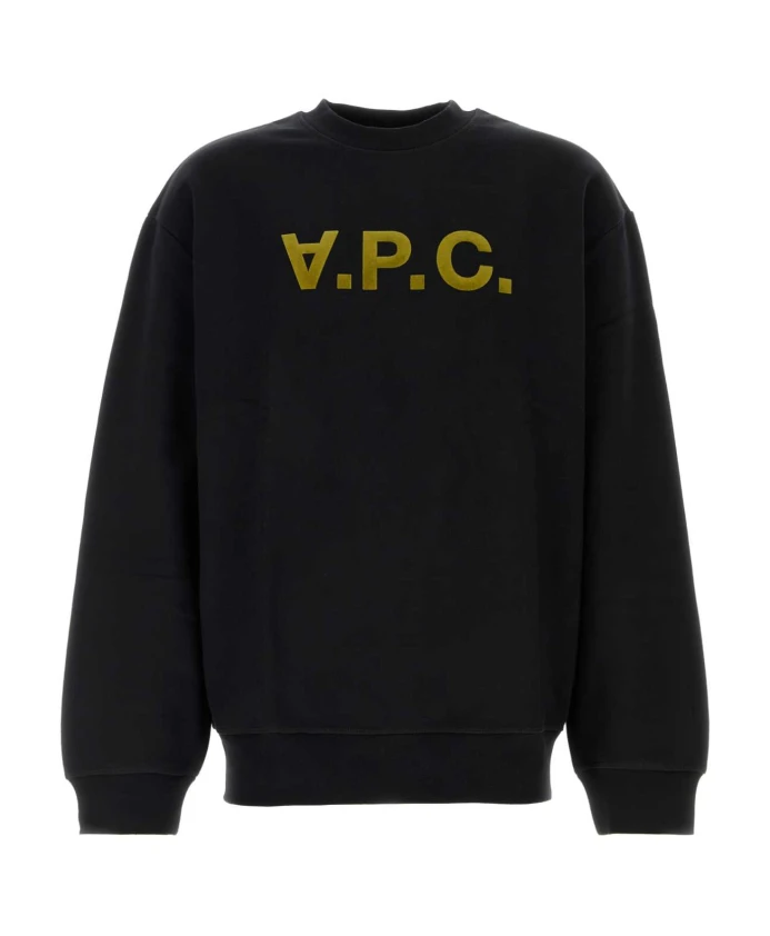 

Свободная черная хлопковая толстовка A.P.C., черный