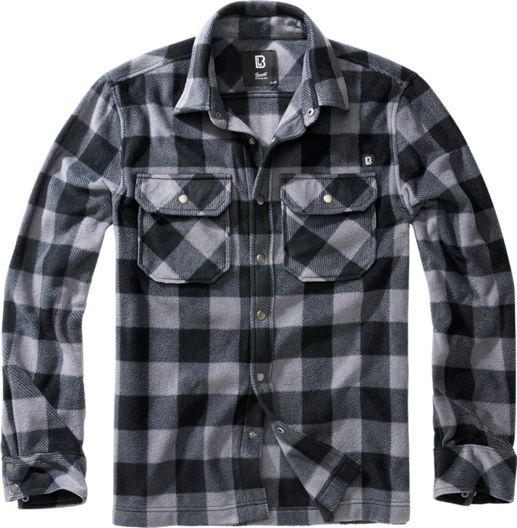 

Рубашка Brandit Jeff Fleece Shirt, черный/серый