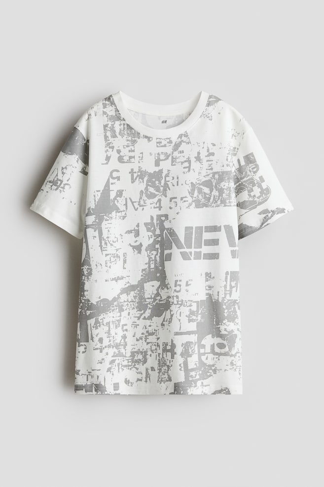 

Футболка хлопковая с принтом H&M, мультиколор