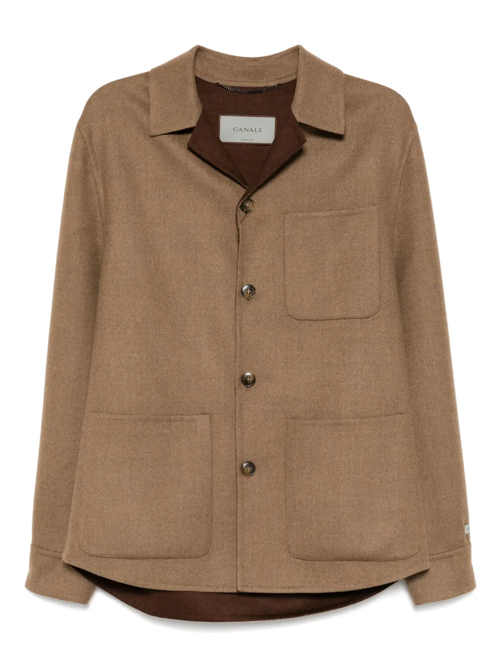 

Куртка из смесовой шерсти Canali, коричневый