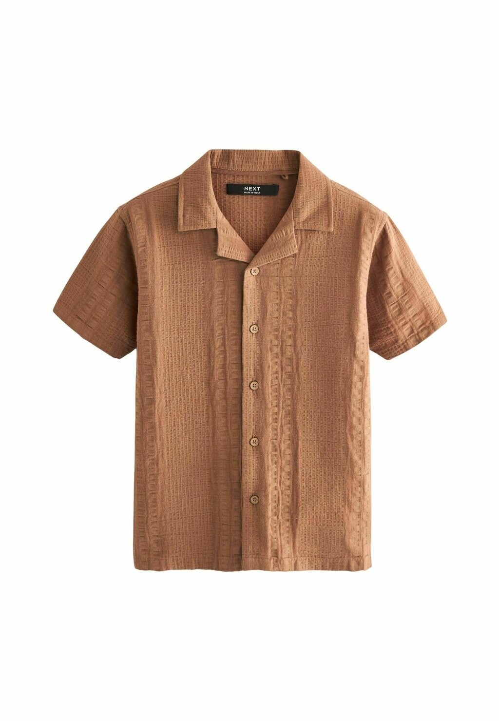 

Рубашка SHORT SLEEVES TEXTURED-REGULAR FIT Next, цвет rust brown