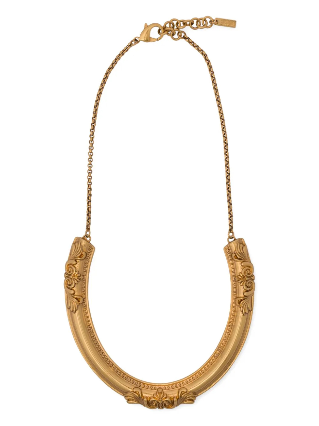 

Moschino колье с тиснением, золотой