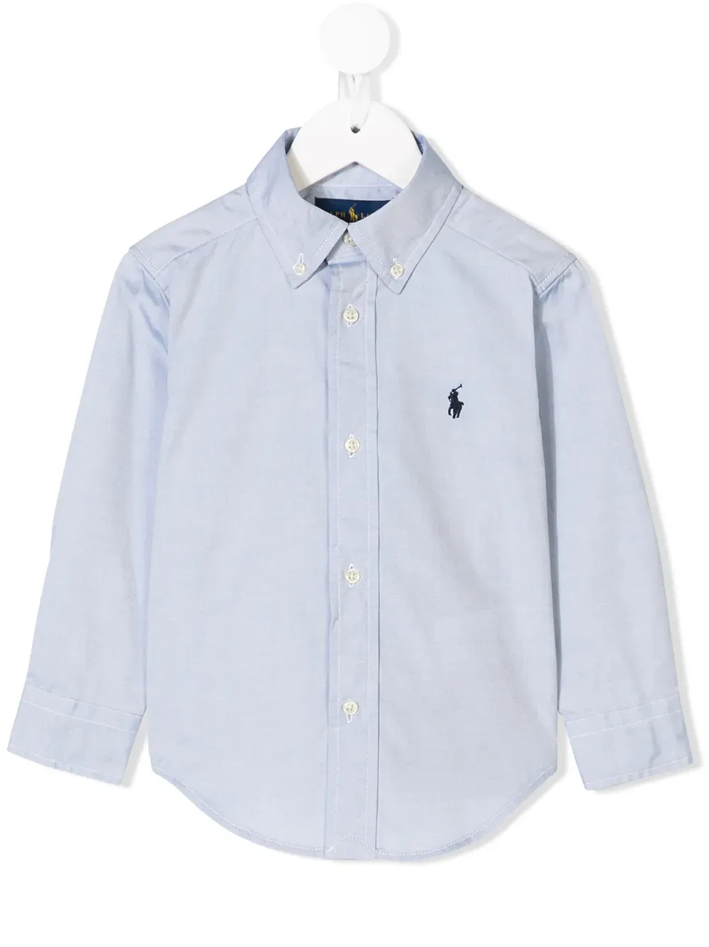 Рубашка на пуговицах с вышитым логотипом Polo Ralph Lauren Kids, синий