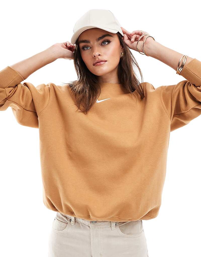 

Светло-коричневая оверсайз-толстовка из флиса Nike Phoenix Fleece