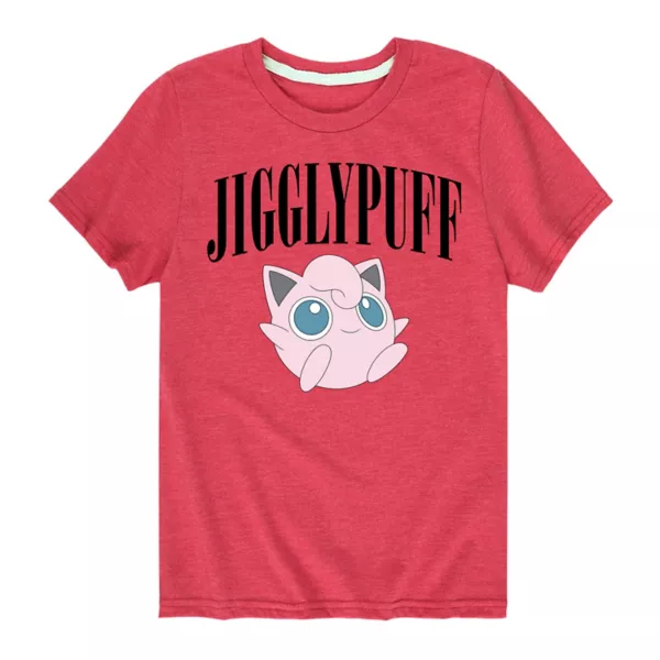 

Футболка с рисунком покемона Jigglypuff в пастельных тонах для мальчиков 8-20 лет Licensed Character, красный