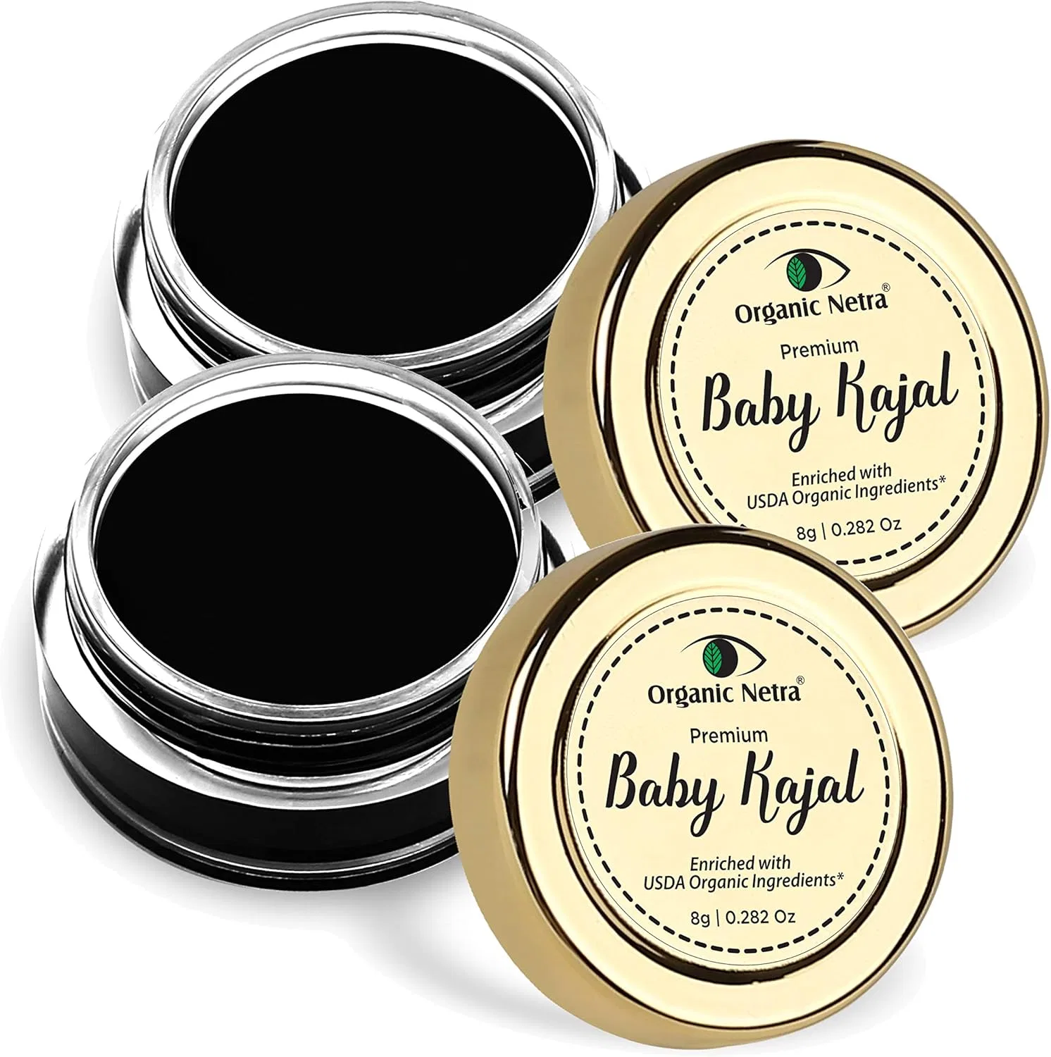 Подводка для глаз матовая Organic Netra, 2 шт, 16 г, черный