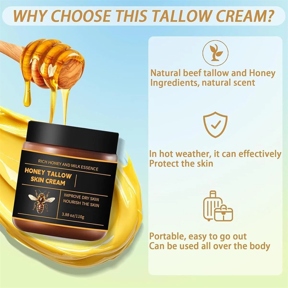 Бальзам для тела и лица Marroomi Tallow Honey Balm Bamideo — фото 3