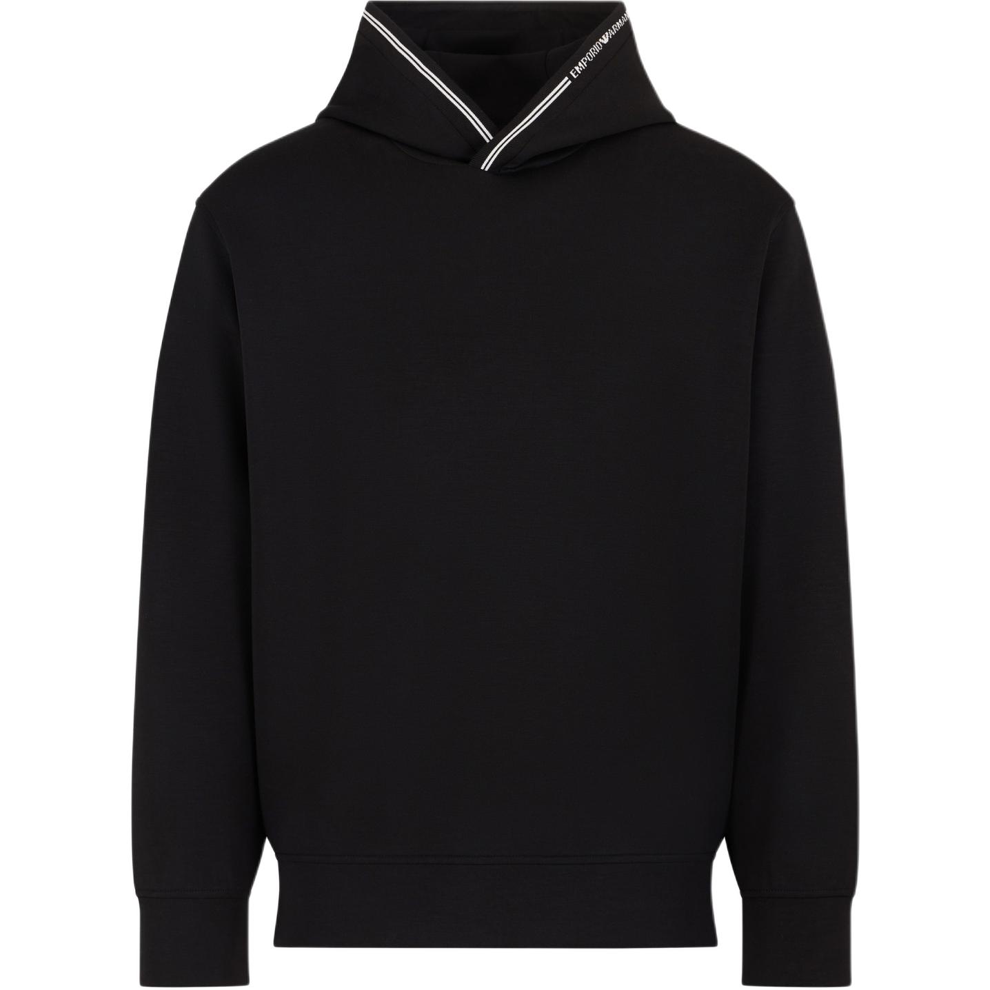 

Худи из бондированного джерси EMPORIO ARMANI, черный