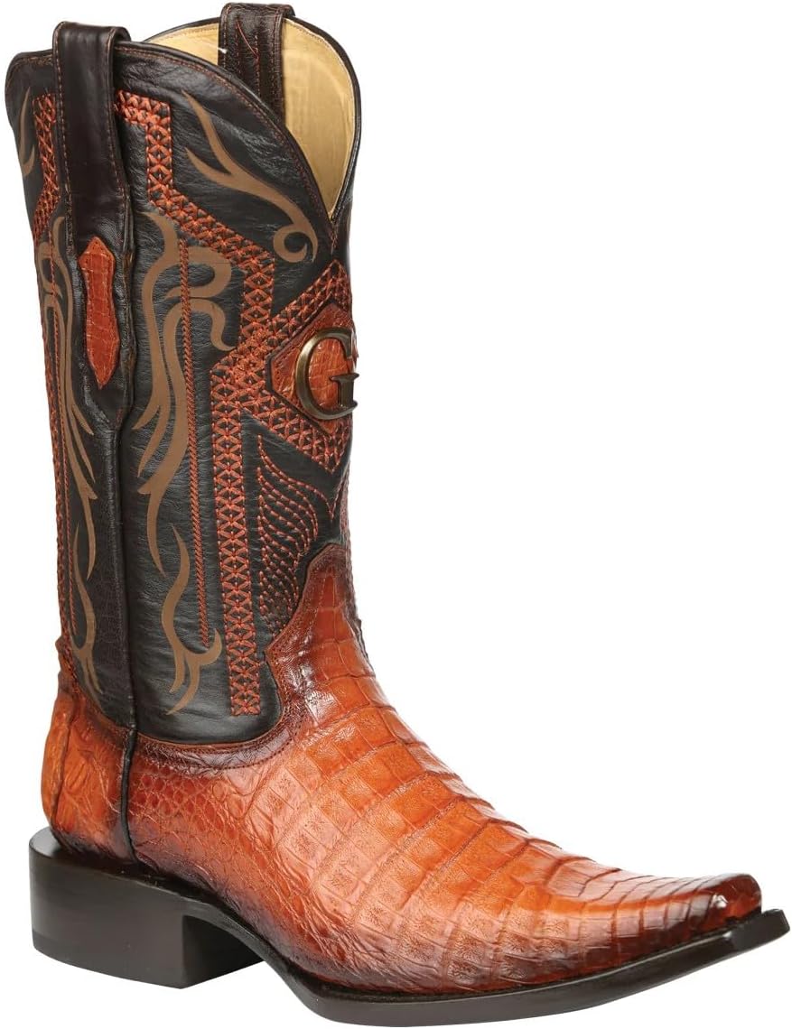 

Мужские экзотические ковбойские сапоги из кожи брюха каймана, коньячный цвет Generic, initial