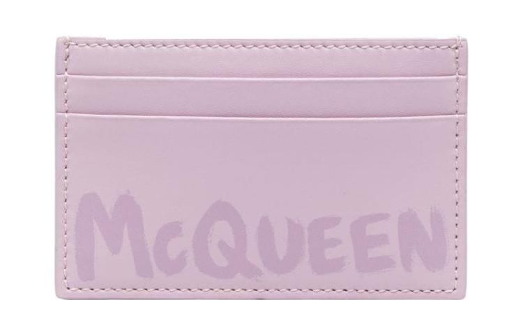 

Кожаный кошелек для карт мужской розовый Alexander McQueen